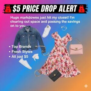 Price Drop! Mark downs to $5